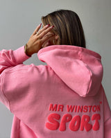 Mr Winston "Vintage Pink Puff" Hooded Sweat